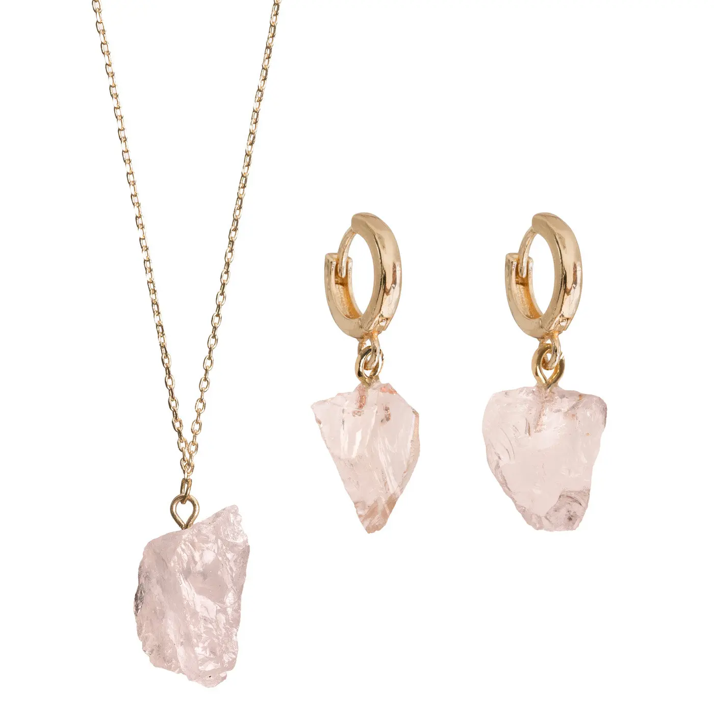 Halvädelsten Set med Halsband och Örhängen  - Image 6