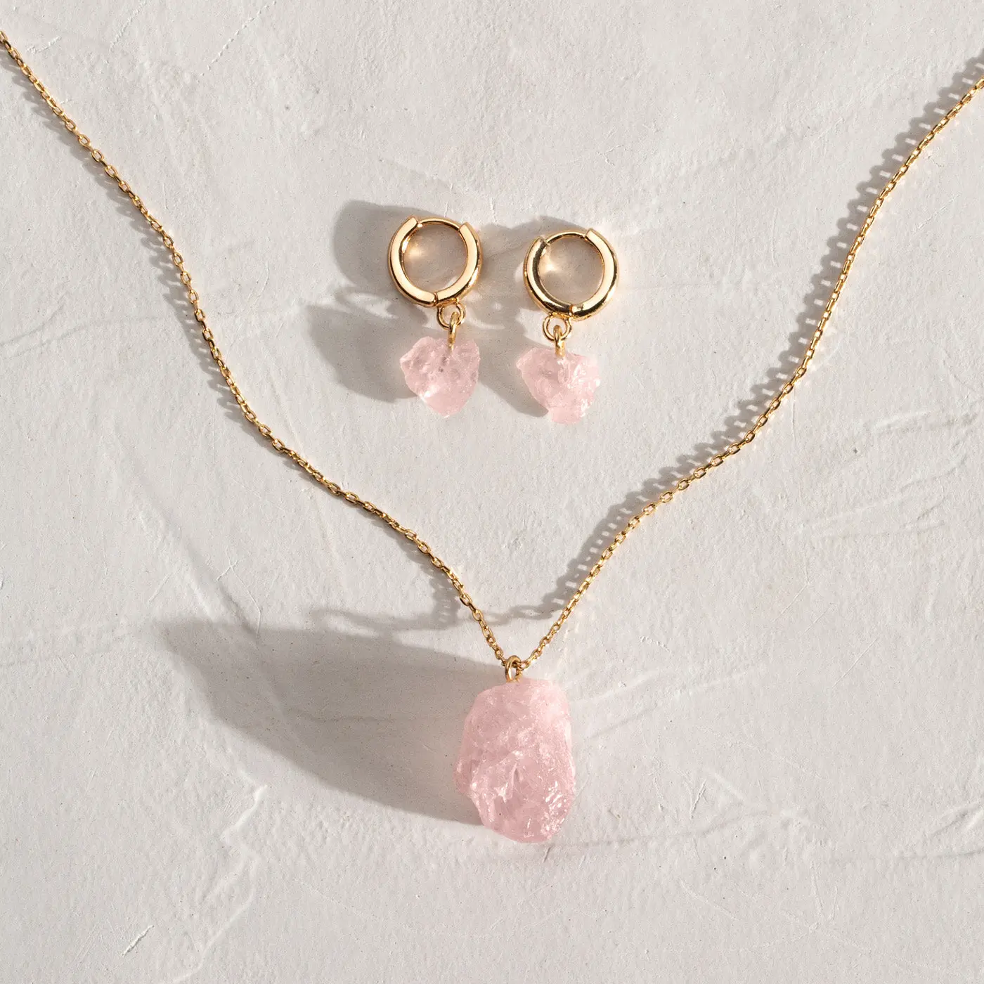 Halvädelsten Set med Halsband och Örhängen  - Image 8