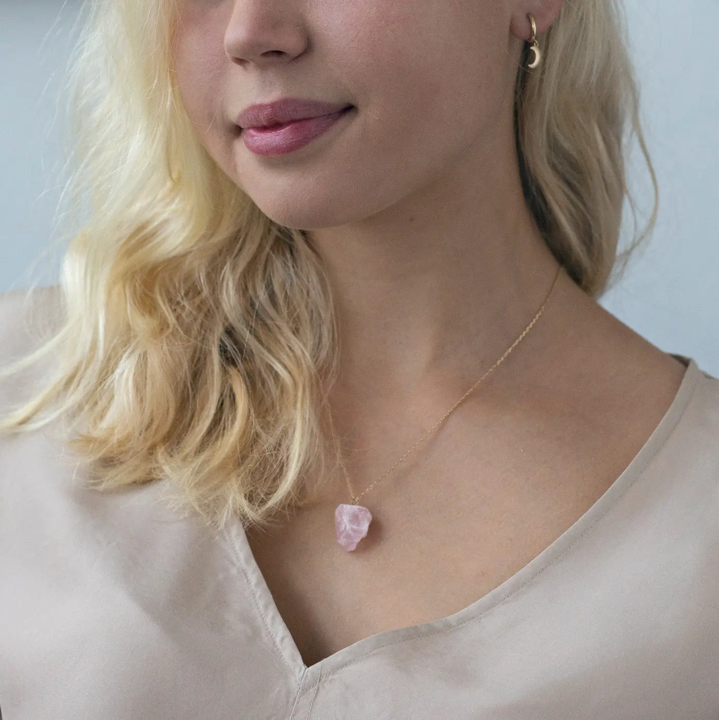 Halvädelsten Set med Halsband och Örhängen  - Image 9