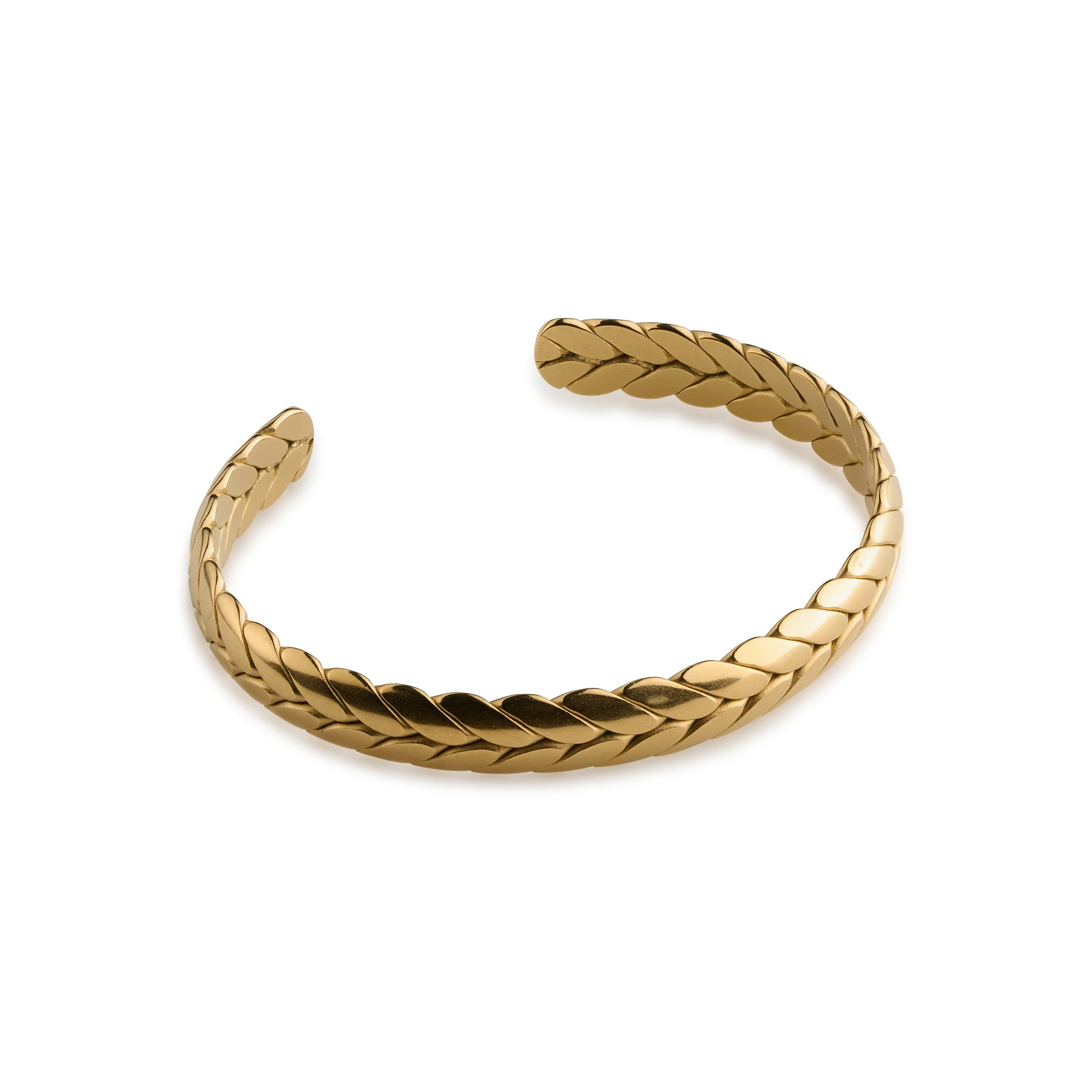 Silje - Flätat Bangle Armband Rostfritt Stål