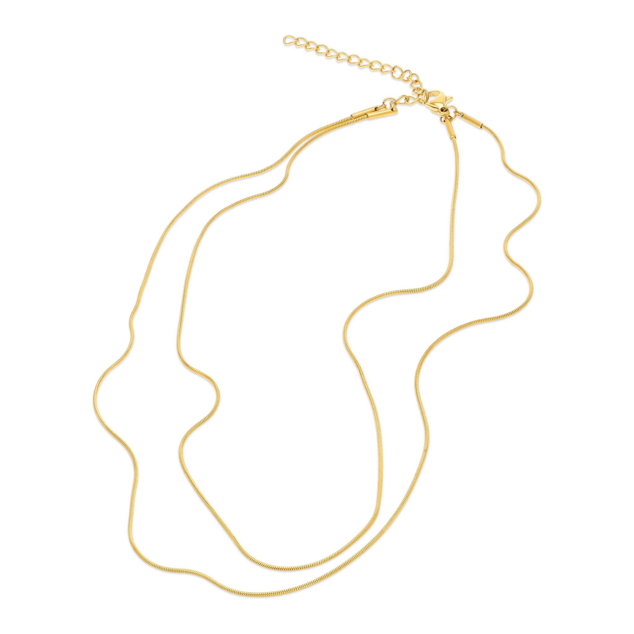 Silvia - Snake Chain Halsband Dubbelt Rostfritt Stål - Image 3