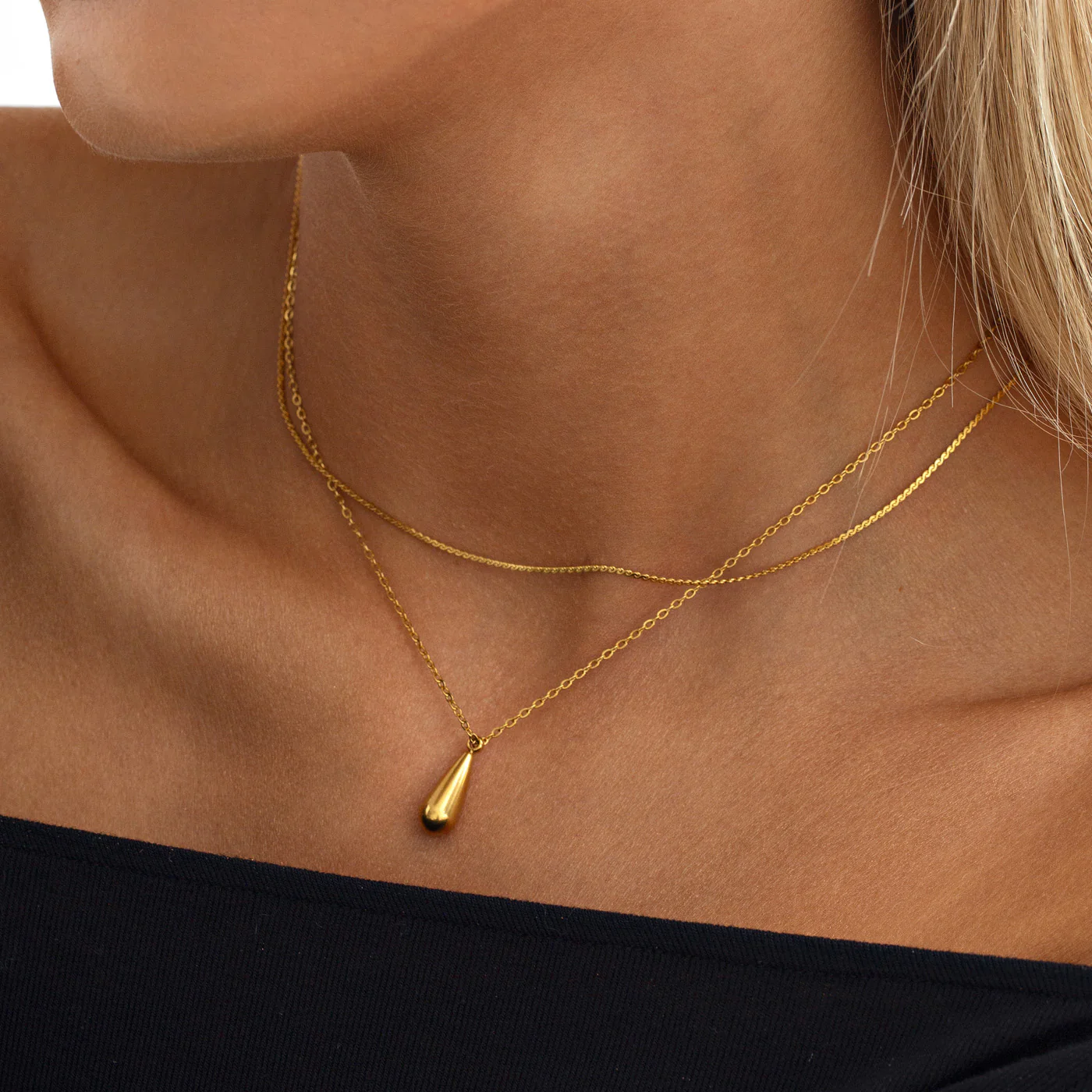 Skylar - Hängande Drop Halsband Rostfritt Stål - Image 2