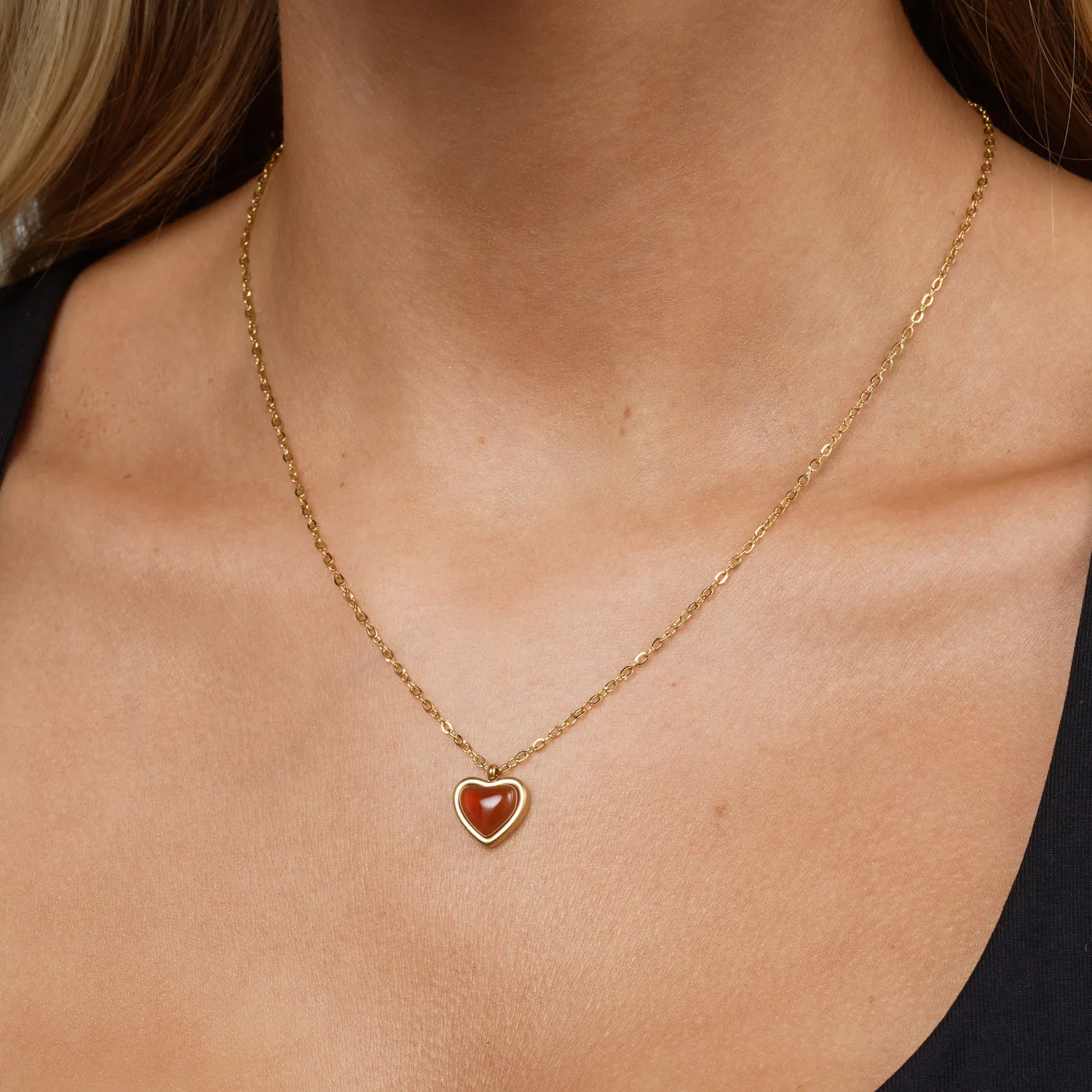 Sonja - Jelly Heart Halsband Rostfritt Stål - Image 3