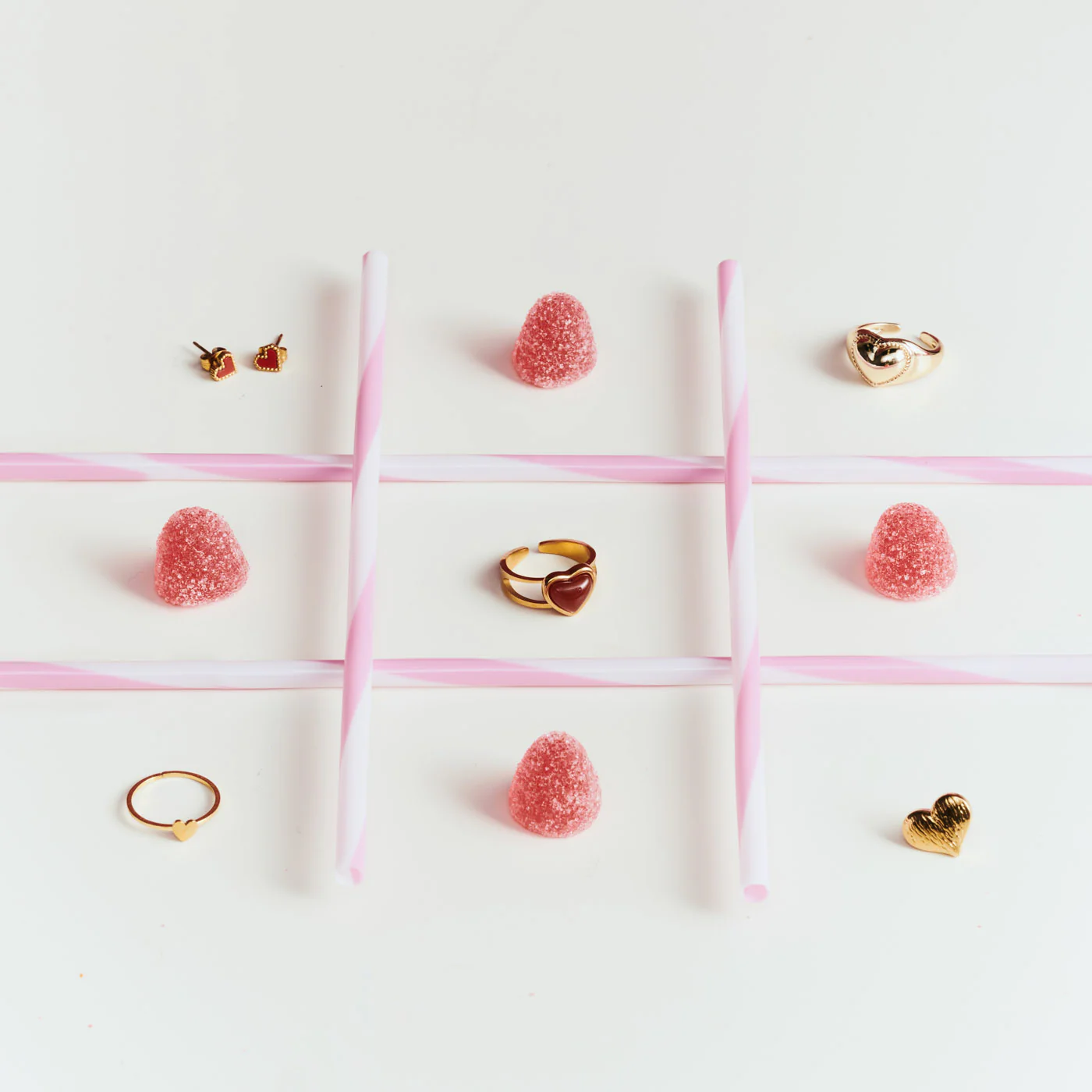 Suvy - Ribbade HjÀrtörhÀngen Studs Guld Rostfritt StÄl - Image 4