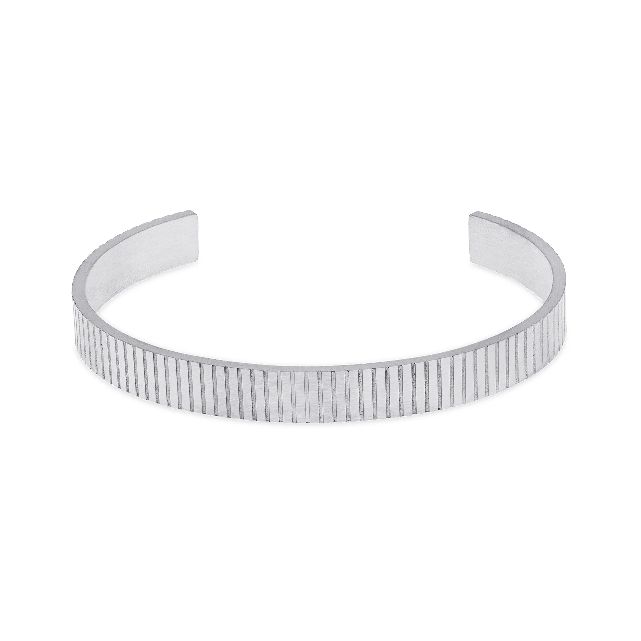 Tage - Ribbad Bangle Armband Rostfritt Stål - Image 2