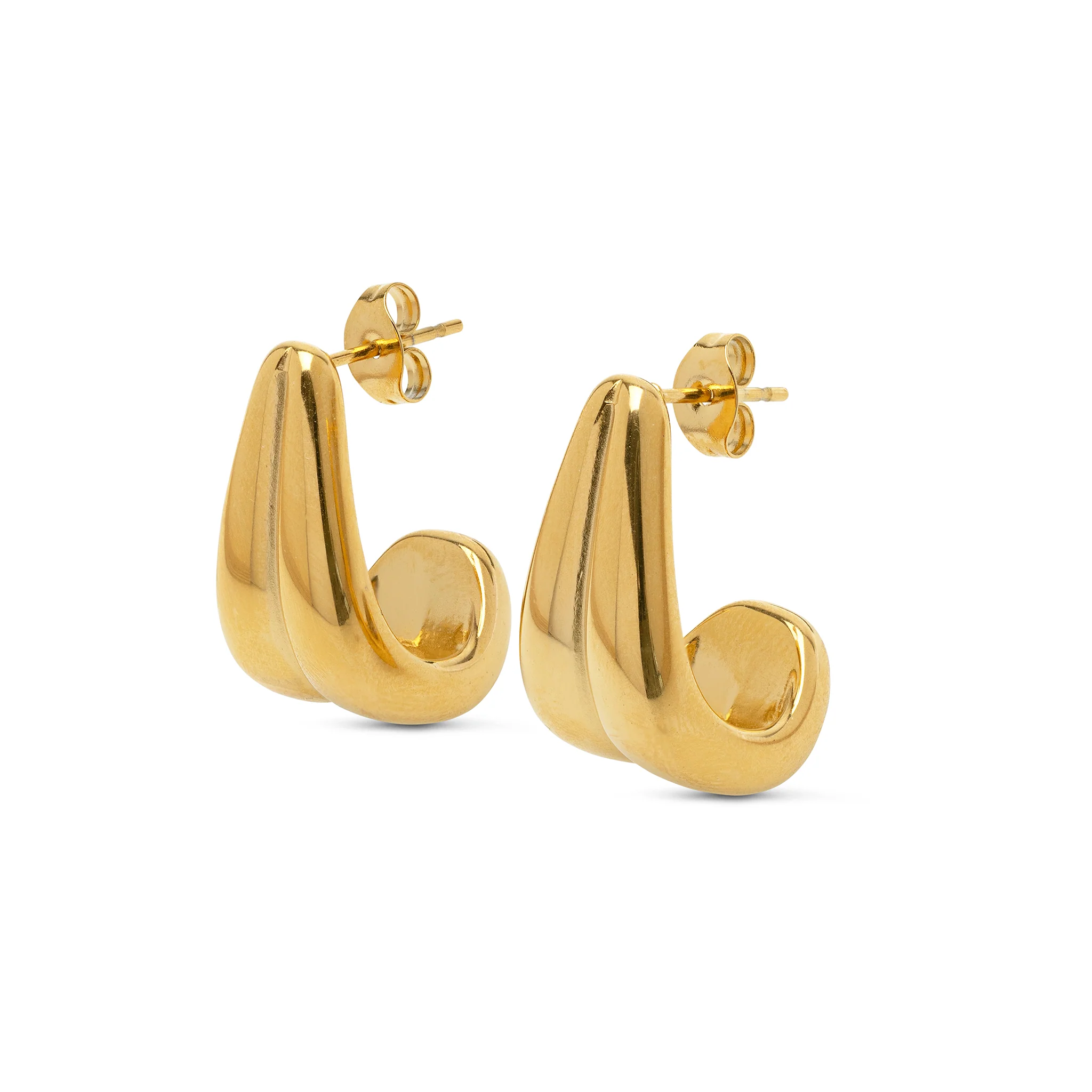 Tara - Chunky Studs Örhängen Rostfritt Stål