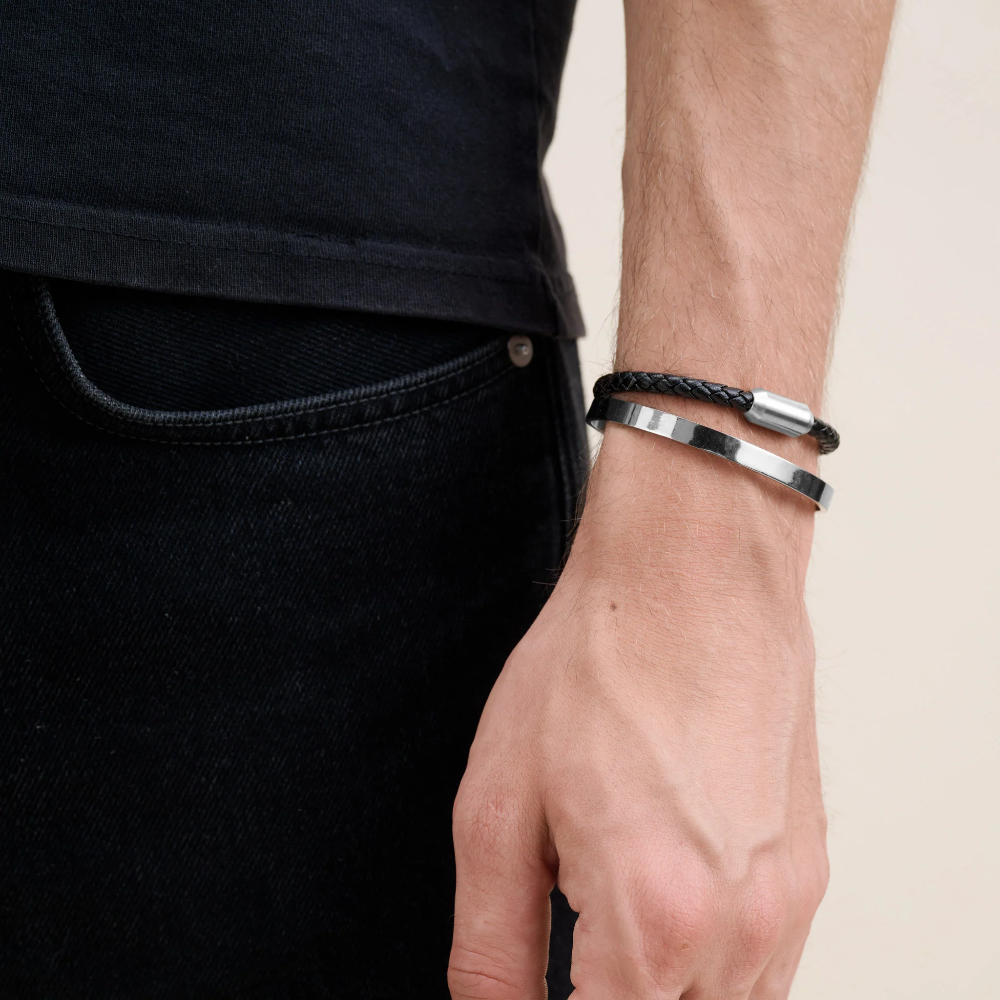 Tristan - Sleek Bangle Armband Rostfritt Stål - Image 6
