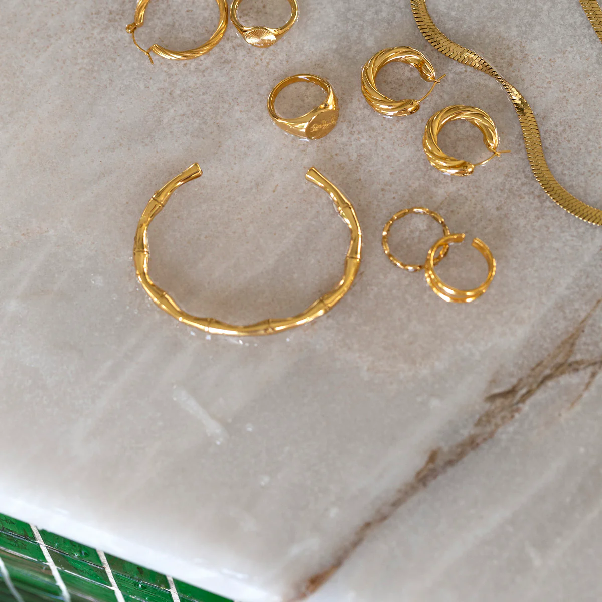 Tyra - Bambu Bangle Armband Rostfritt Stål - Image 3