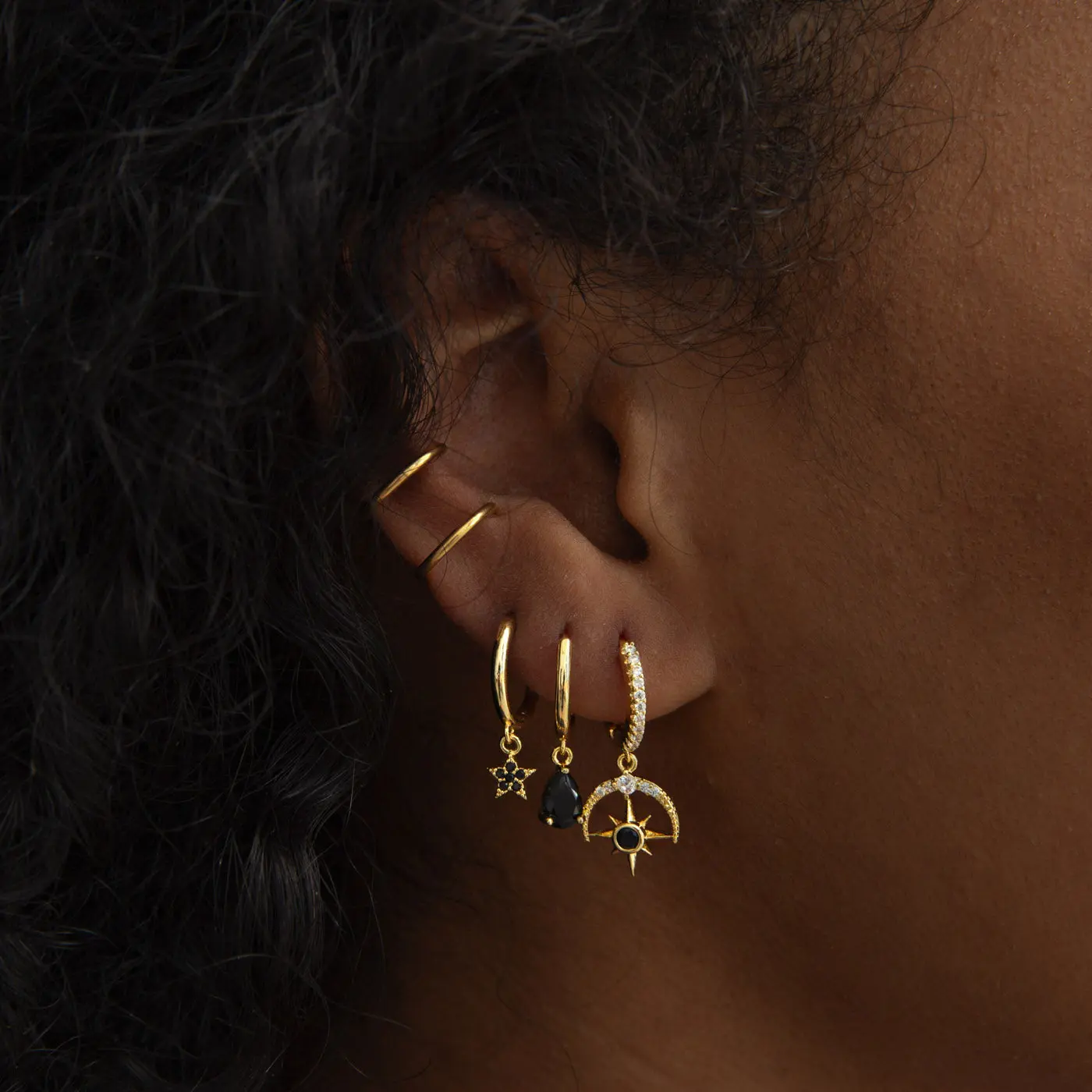 Uli - Dubbel Earcuff Rostfritt Stål - Image 2